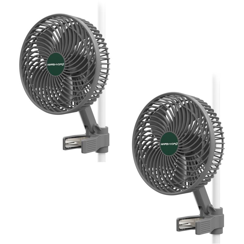 Mars Hydro 6'' Growbox-Clip-Ventilator mit EC-Motor, intelligenter Steuerung und verstellbarer Neigung, 2 Stück