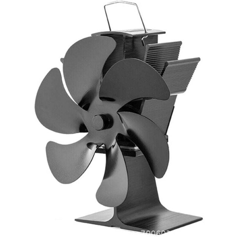 6-flügeliger Ofenlüfter, Kaminlüfter, Heizungslüfter, leiser Lüfter mit Überhitzungsschutz für Holzöfen, Gaskamine, Pelletöfen
