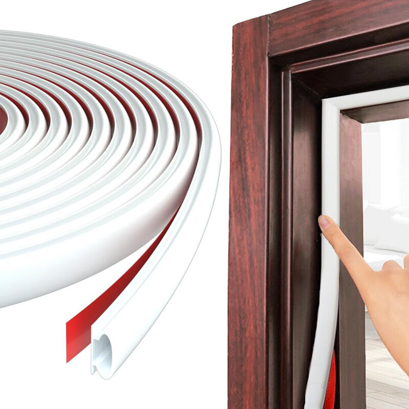 Cyslmuk - 6 m/236 Zoll Tür- und Fensterdichtung, weiß, D-förmige Tür- und Fensterdichtung, schalldämmender Ersatz, geeignet für 2,5–6 mm Spalt,