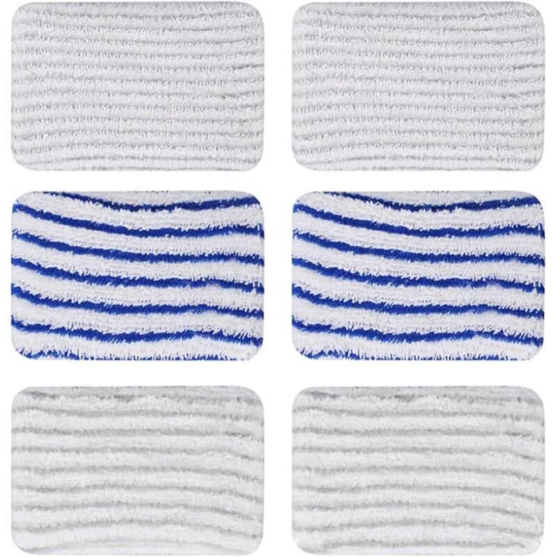 6 Stück Clean and Steam Reinigungstuch, Clean and Steam Zubehör, Dampfreiniger für Rowenta Clean & Steam ZR850002 ZR005801 ZR005804 (grau und blau)