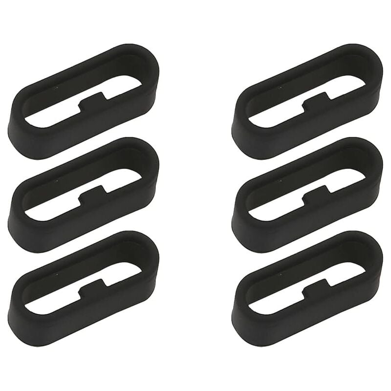 6 Stück Garmin-Uhrenringe, Smartwatch-Silikonbandschnallen, Gummibandschlaufen, Garmin-Uhrenarmband-Ersatzringe, 18 mm