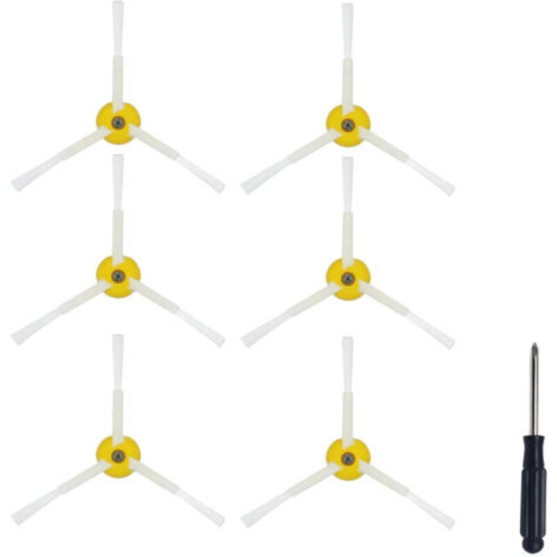 6 Stück Seitenbürsten Ersatz für iRobot 800 900 Serie 850 860 870 871 880 890 960 980 Staubsauger Roboter Zubehör, Seitenbürste Staubsauger +