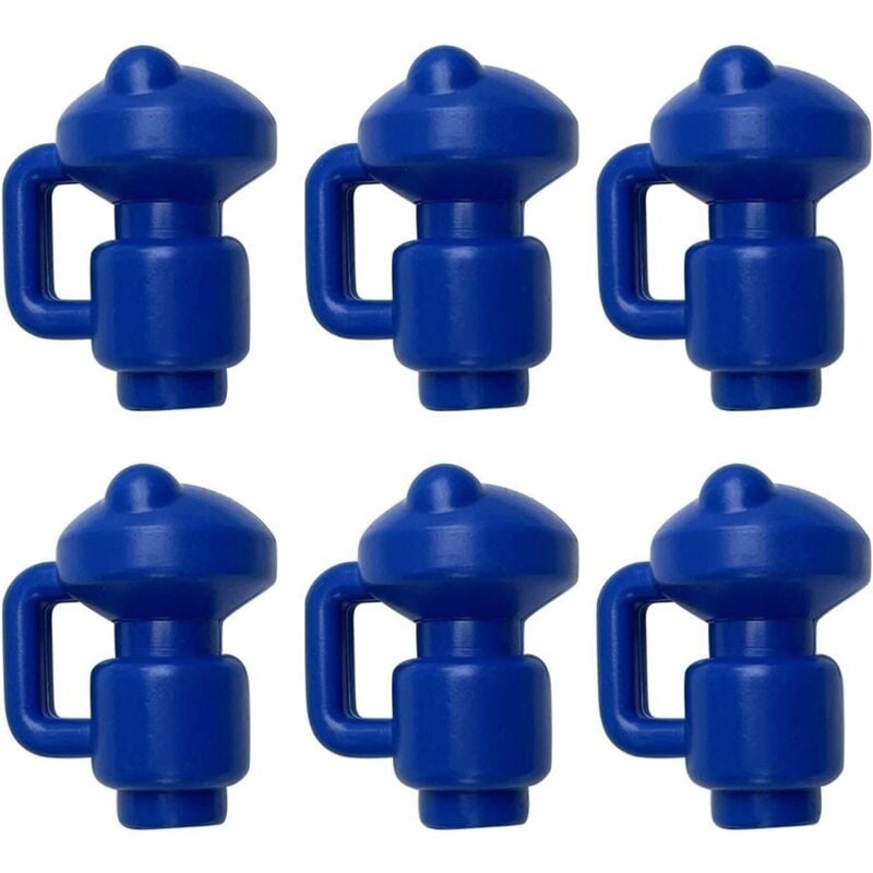 6 Stück Trampolin-Zaun-Durchmesser, Trampolin-Sicherheitsnetzhalterungen, Trampolin-Zubehör, geeignet für Stangen mit 2,5–2,8 cm Durchmesser