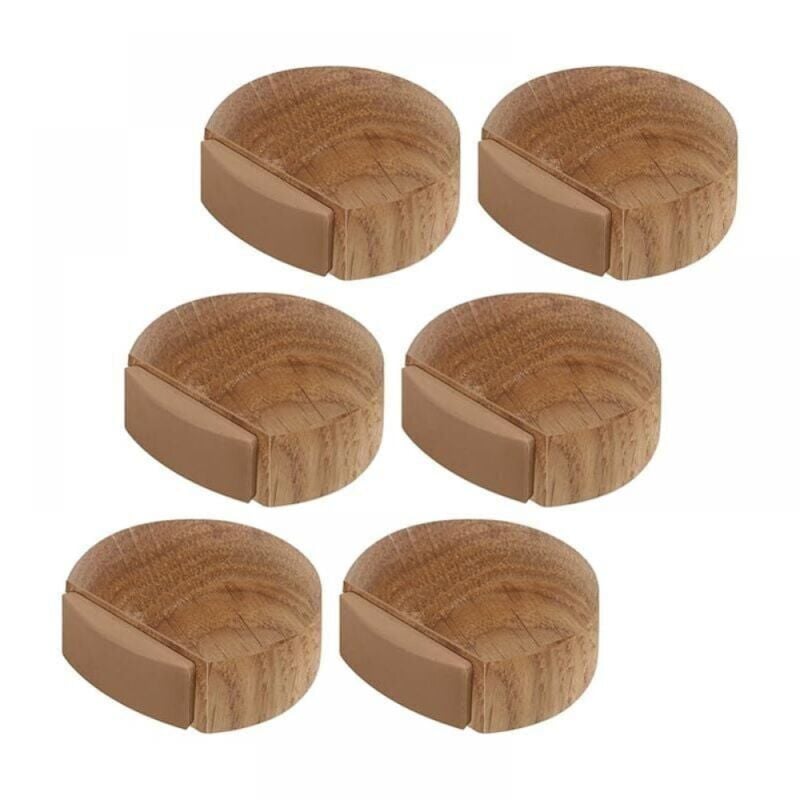 Cyslmuk - 6 Stück Türstopper – selbstklebender Türstopper aus Holz für Böden und Parkett – selbstklebender Türstopper – Türstopper