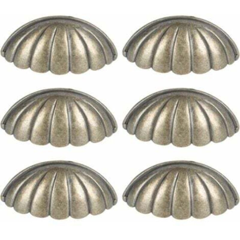 6 STÜCKE Muschelknöpfe Nautische Türknöpfe Retro Schrank Schublade Truhe Schubladenknöpfe Meer Kommodenknöpfe Küchenmöbel Schrankknöpfe