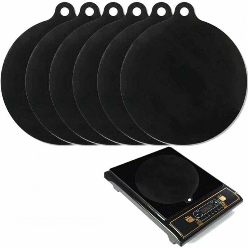 6 pezzi Tappetino protettivo per piano cottura a induzione elettrica, tappetino in silicone antiscivolo, protezione antigraffio per piano cottura,