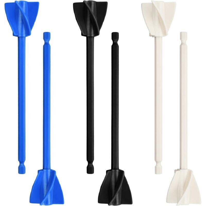 6-teiliges Epoxidharz-Mischset, Zubehör für Harzmischer, Harzfarbmischer, Silikon-Mischset, Farbe – Weiß, Schwarz, Blau