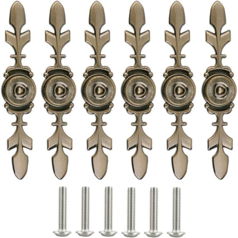 6-teiliges Kommodenknopf-Set, Türknöpfe, Schubladenknöpfe, Vintage-Möbelgriffe, Schrankgriffe, Vintage-Türknöpfe, Griffknöpfe, P