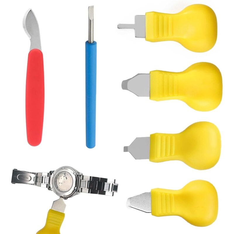 6-teiliges Uhrenreparatur-Werkzeugset, Uhrmacherwerkzeug, Werkzeug zum Batteriewechsel, für verschiedene Größen von Armbanduhren