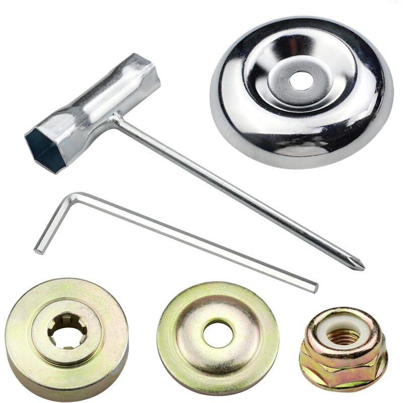 6-teiliges Universal-Motorsense-Kopfmuttern-Set, Klingenmutter-Befestigungsset-Box, für Rasenmäher-Freischneider-Trimmer