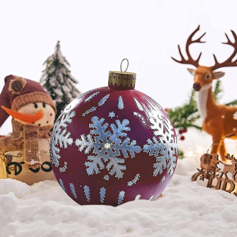 60 cm riesige aufblasbare Weihnachtskugeln – Außendekoration – große Weihnachtskugeln für Hochzeit, Festival, Heimdekoration, Hof, Rasen, Garten,