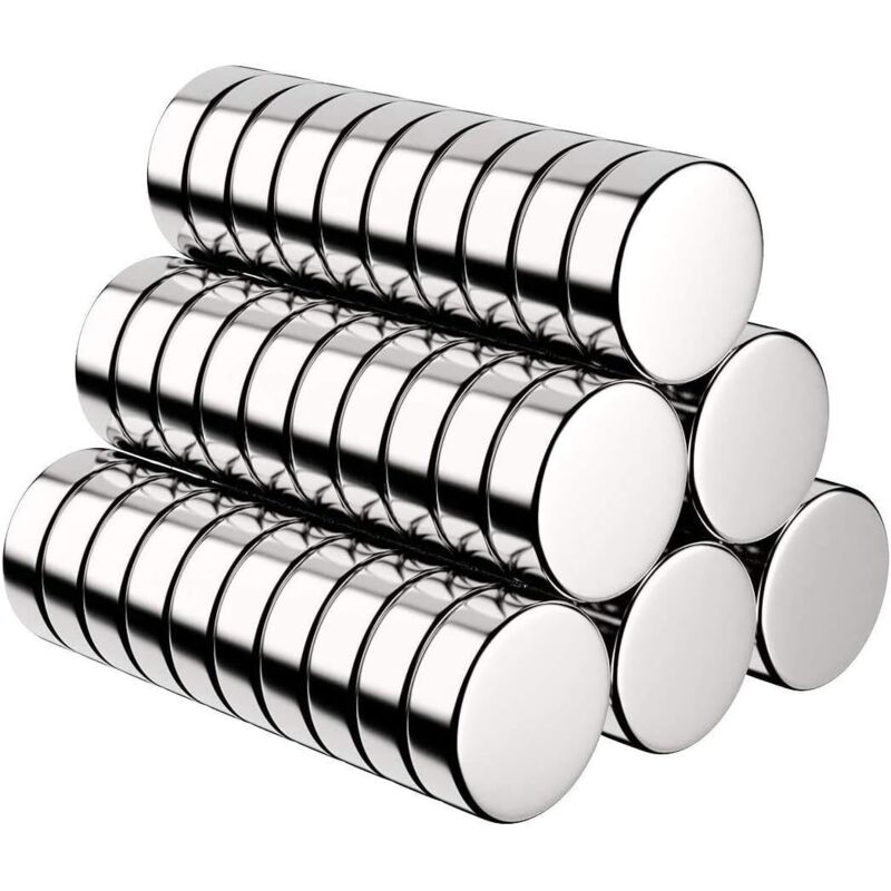 60-teiliges Set ultrastarker Neodym-Magnete für Kühlschränke, kleine runde Magnete für Kühlschränke, Magnettafeln, Türen, Kreidetafeln und Landkarten