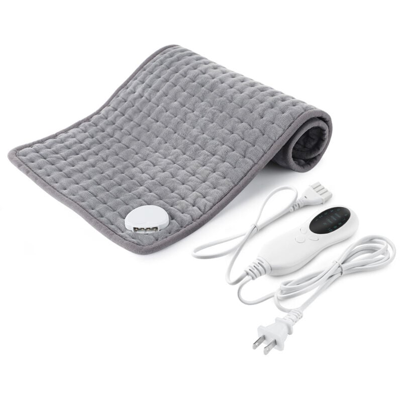 60 x 30 cm großes elektrisches Heizkissen, Heizdecke mit 10 Temperatureinstellungen, Rückenheizgürtel für die Lendenwirbelsäule, schmerzendes