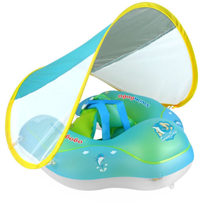 6–36 Monate – l – Aufblasbarer Baby-Schwimmring mit Sonnenschutz, Baby-Schwimmring, Baby-Poolsitz für Babys und Kinder