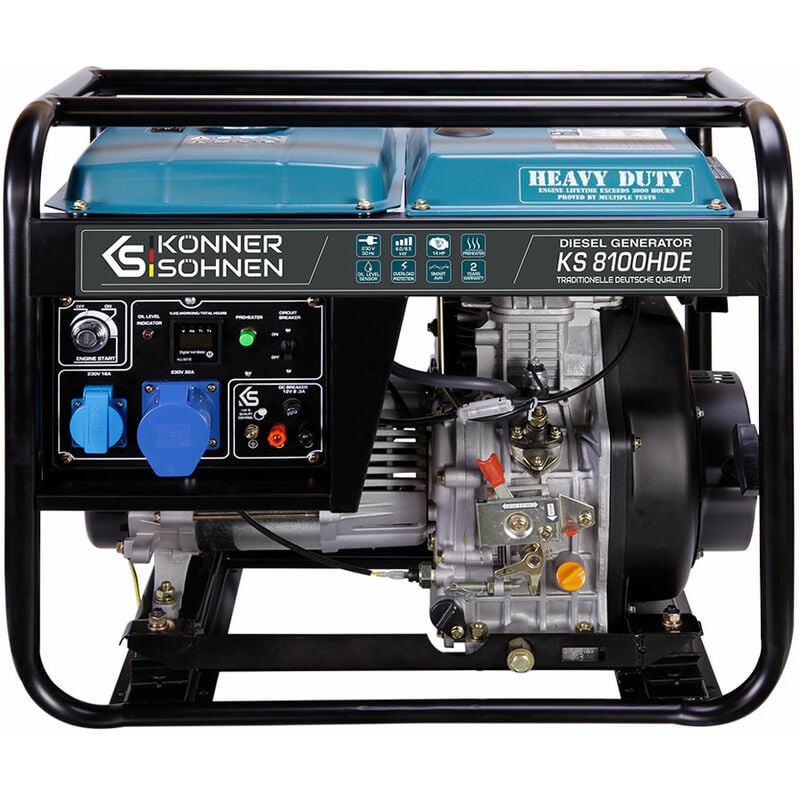 Könner&söhnen - ks 8100HDE Stromerzeuger Strom generator Diesel Notstromaggregat 6.5kW