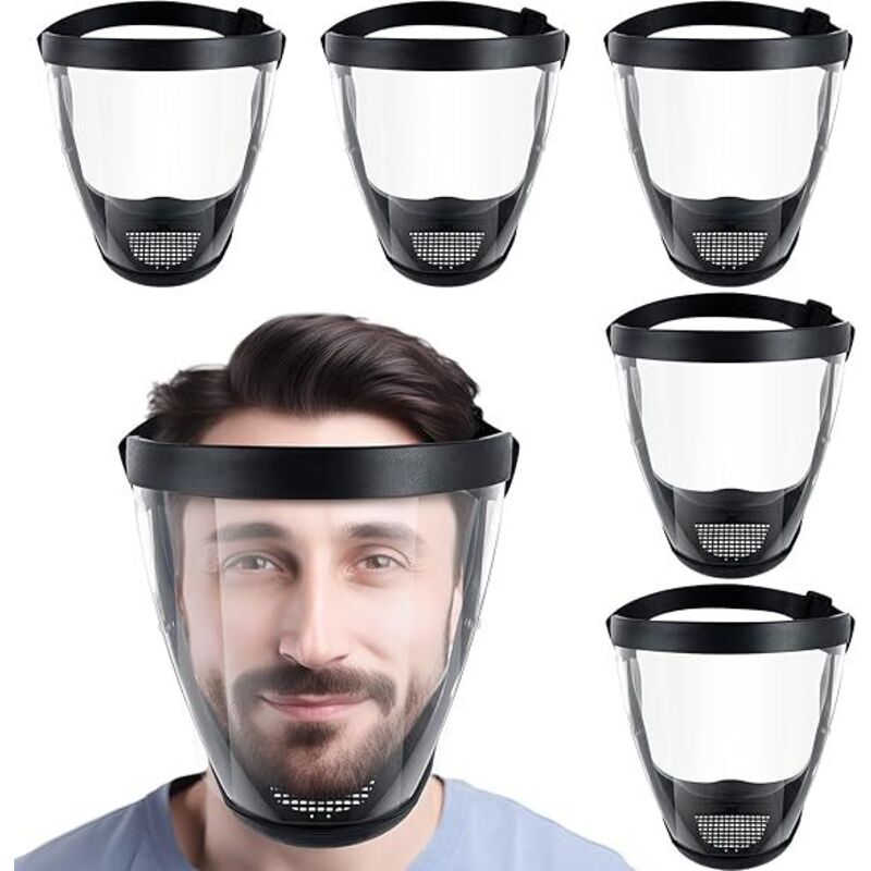 Packung mit 6 beschlag- und staubabweisenden Schutzmasken mit 60 austauschbaren Filtern für Unkrautjäten, Arbeit, Radfahren, Supermärkte und