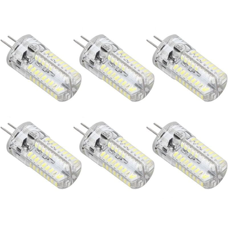 6er-Pack G4 LED-Lampen, LED-Maiskolbenlampen, 360° helle Lampen mit Bi-Pin-Sockel, 5 W LED-Maiskolbenlampen für Garten- und Wohnraumbeleuchtung.