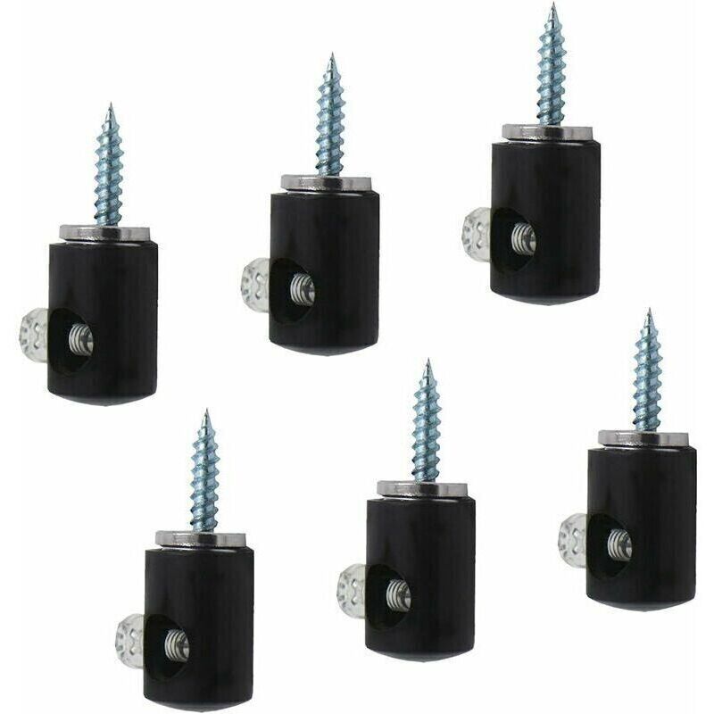 6er-Pack Kronleuchter-Beleuchtungshaken, Kronleuchter-Haken, Deckenleuchte, Kabel (schwarz)