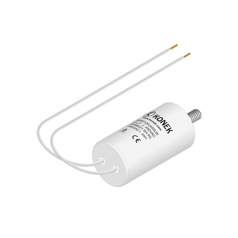 Konek - 6uf 450vac Kondensator Motor 34x60mm Kabel + Drehbank M8 6mf450v/Kabel