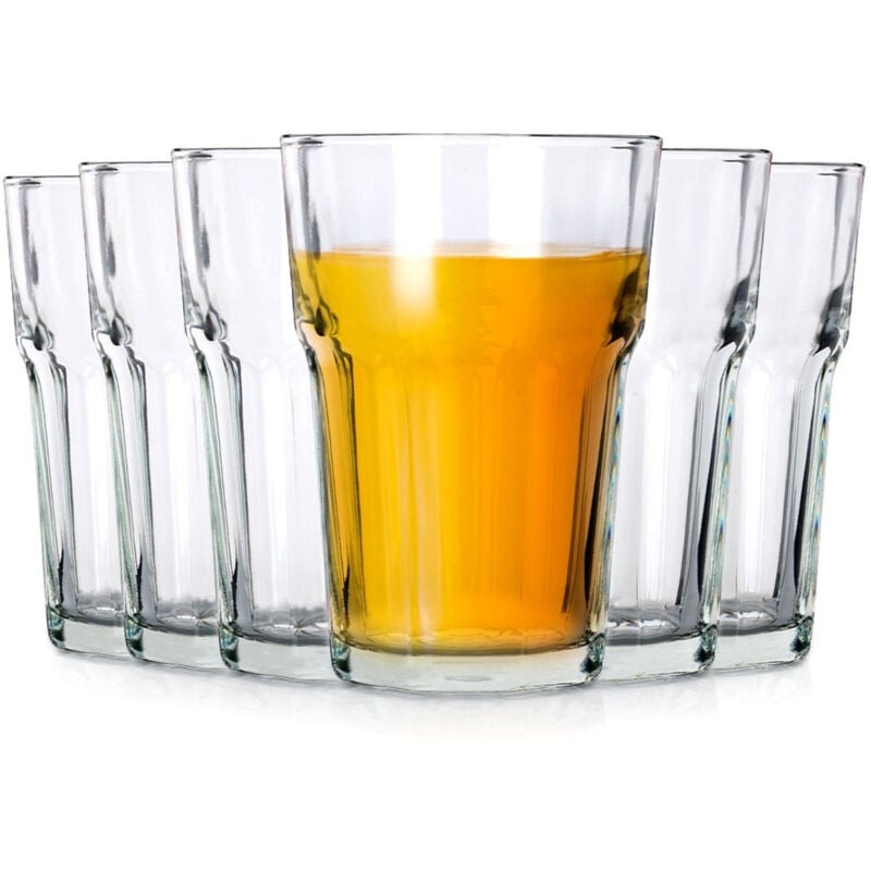 6x Gläser für Getränke Wasser Saft Kompott Set Gläserset für Getränke
