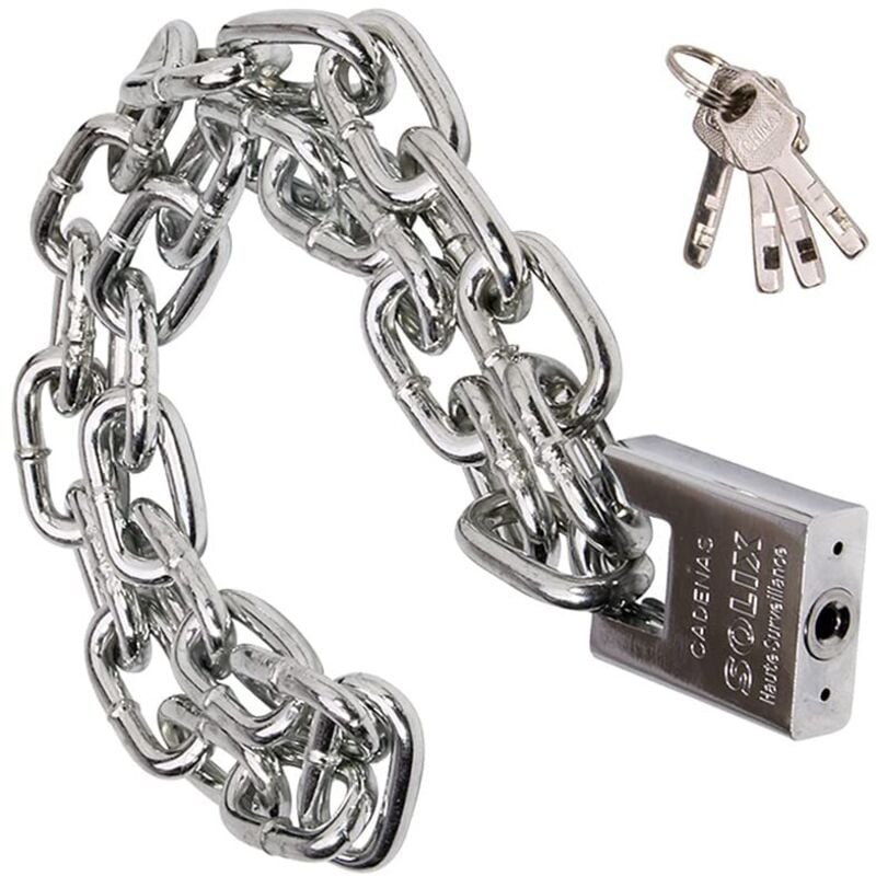 ZVD - 6x500mm) Security Bike Chain Lock, Chain Lock Kit, Motorcycles Chain Lock, For Bicycle, Bikes