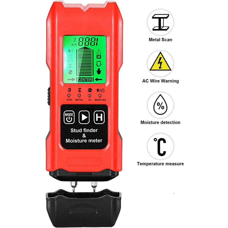 7 in 1 Digitaler Baudetektor, elektrischer Metalldetektor, elektrisches Kabel, Wandmaterialdetektor für Holzmetalldetektor