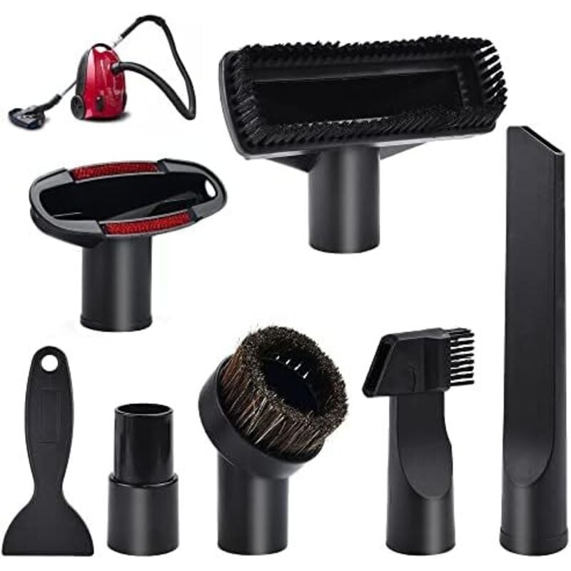 7-teiliges Staubsauger Aufsätze Staubsaugeraufsätze 32-35 mm Staubsaugerdüse Staubsauger Düsenset Universal Vakuum Aufsätze Reinigungs-Set Kompatibel