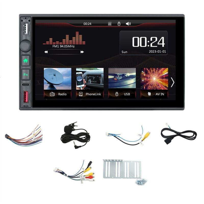 7 zoll Universal 2Din Auto MP5 Video Player Bluetooth fm Radio Drahtlose Carplay Android Auto Multimedia Stereo