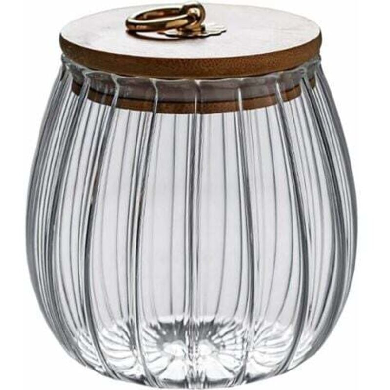 750 ml durchsichtiges Glasgefäß mit luftdichtem Deckel aus Akazienholz für Kaffee, Tee, Gewürze, Zucker, Kekse, Nüsse