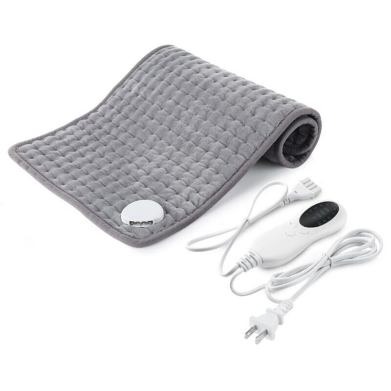 60 x 30 cm großes elektrisches Heizkissen, Heizdecke mit 10 Temperatureinstellungen, Heizgürtel für Lenden- und Halswirbelsäule,