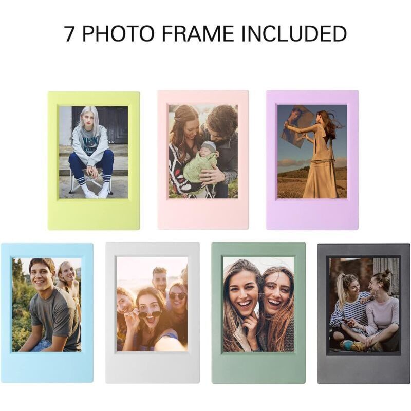 (7er-Set) Mini-Polaroid-Fotorahmen (7,6 cm) – Fotorahmen-Set für Polaroid- und Instax Mini Evo/12/11/9/8/7+-Filme – Fotorahmen zur Tischdekoration