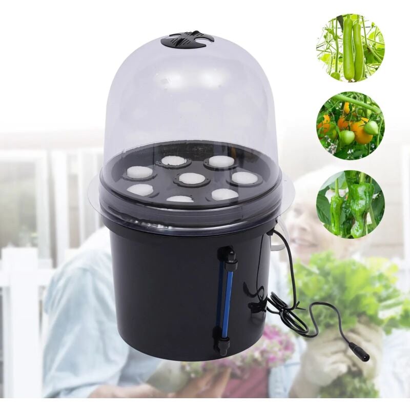 8 Löcher Pflanzen Aeroponic Hydroponic Setzling Klonsystem Pflanzen Setzling Maschine Aeroponisches Vermehrungsset Hydroponik Ausrüstung Sämlingszucht