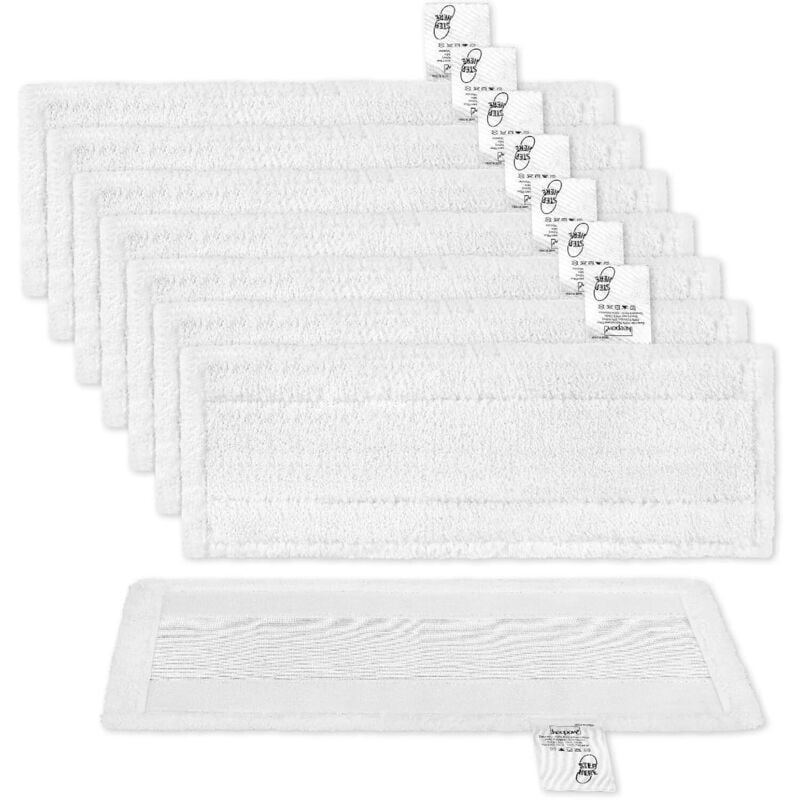 8 Mikrofaser-Tuchset Kompatibel für Kärcher Dampfreiniger Zubehör EasyFix sc 2, sc 3, sc 4, sc 5 Bodendüse, Waschbar Bodentücher