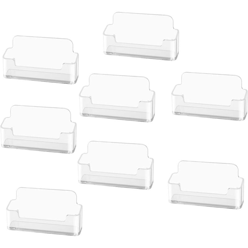 8 Stück Acryl Visitenkartenhalter Transparenter Visitenkartenständer für 40-50 Visitenkarten für Büro Konferenzen Zuhause Einfaches Design