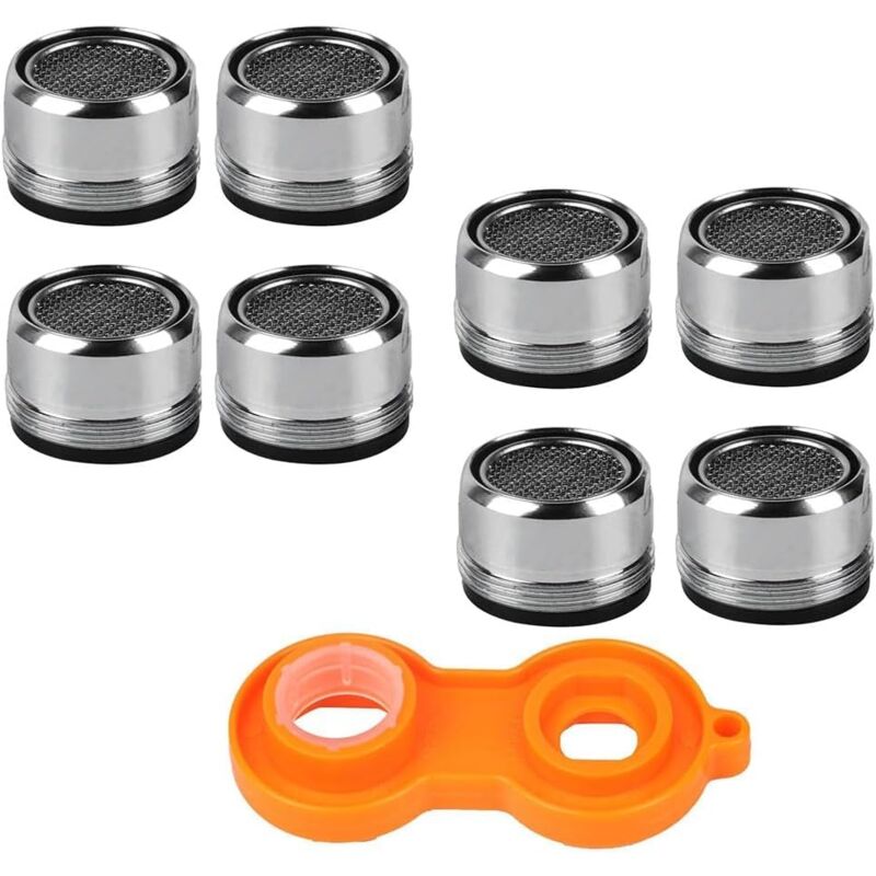 Bluedeer - 8 Stück Wasserhahn Perlatoren mit Werkzeug,Luftsprudler Wasserhahn Sieb Einsatz Mischdüse Luftsprudler für Küche und Bad Wasserhahn Sieb