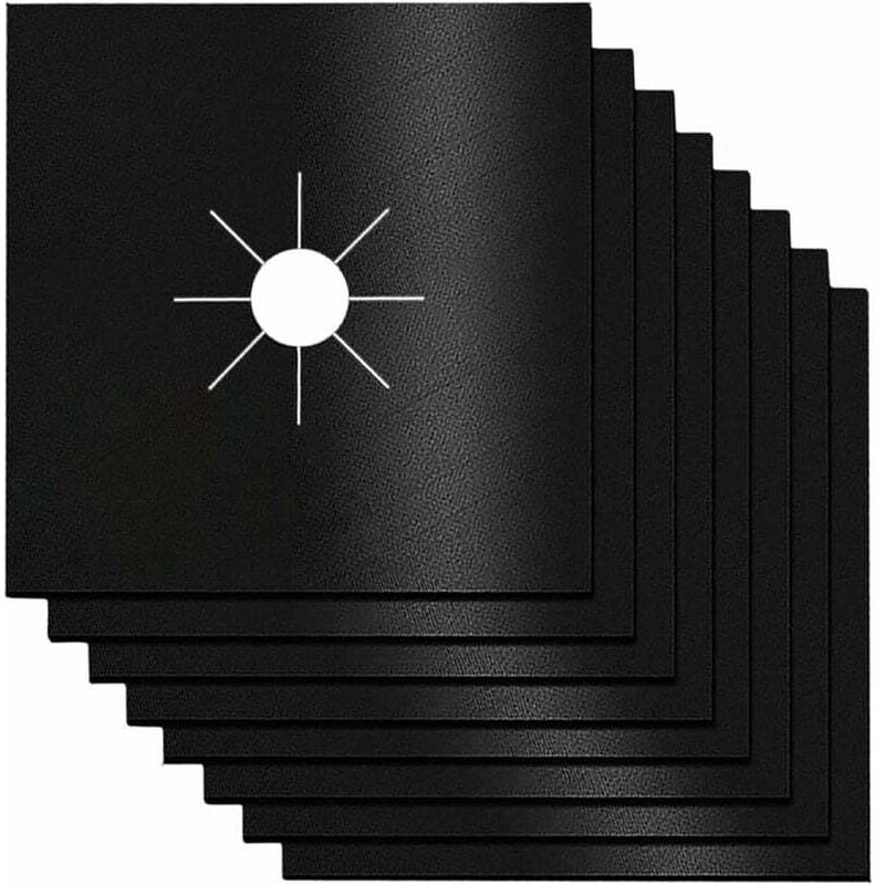 8 Stück wiederverwendbare Herdplattenabdeckungen, Gasherdschutz, Gasherd-Schutzpolster, antihaftbeschichtet, leicht zu reinigen, für Familien,