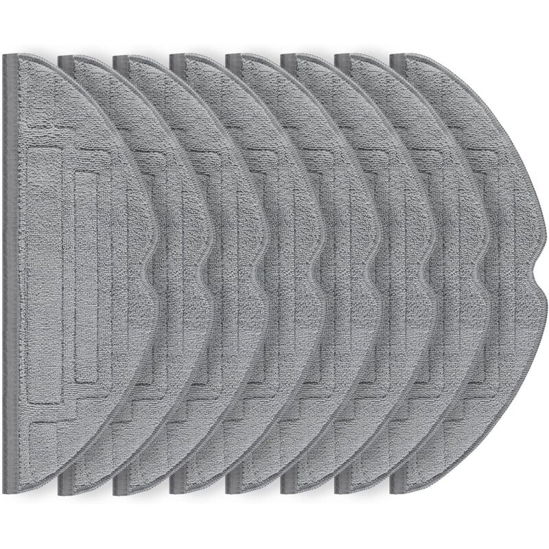 8 Stück Wischtücher für Roborock S8 Pro Ultra Saugroboter, Silberionen Mikrofaser VibraRise 2.0 Wischtuch Zubehör (Blaugrau)