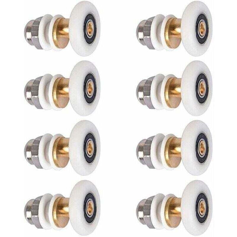 8 stücke 25mm Dusche Tür Roller Räder Schiebe Dusche Tür Rollen Ersatz Räder