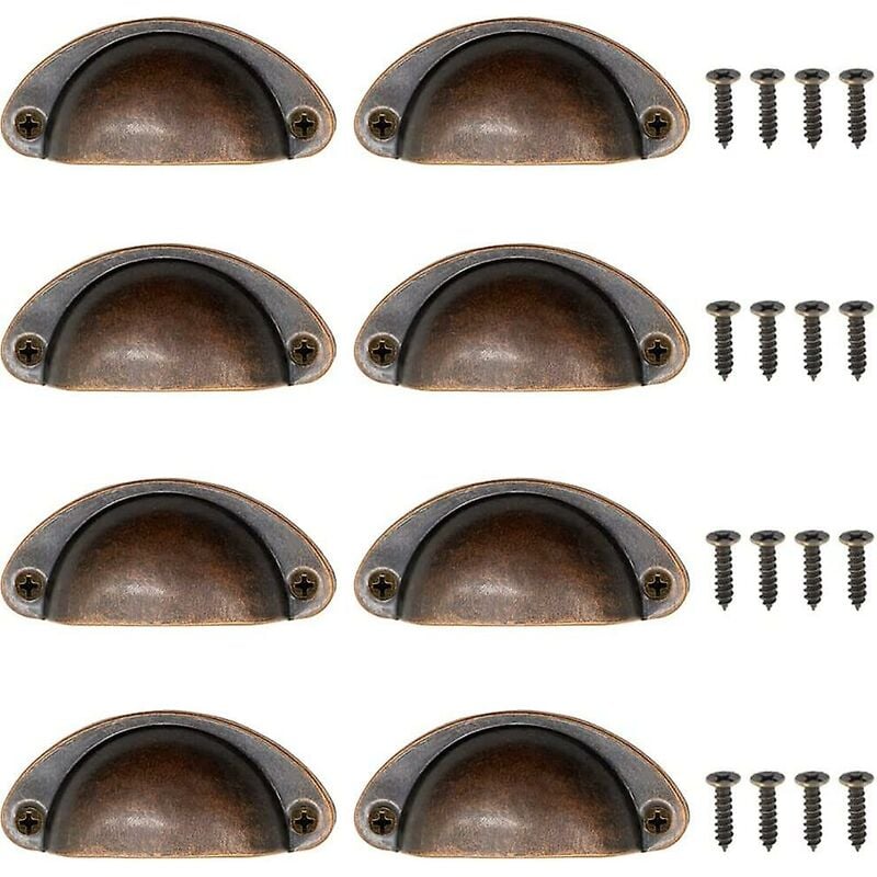 Stück altmodische Griffe, antike Möbelgriffe, halbrunde Schubladengriffe, Küchenschränke, Kleiderschränke, Türen