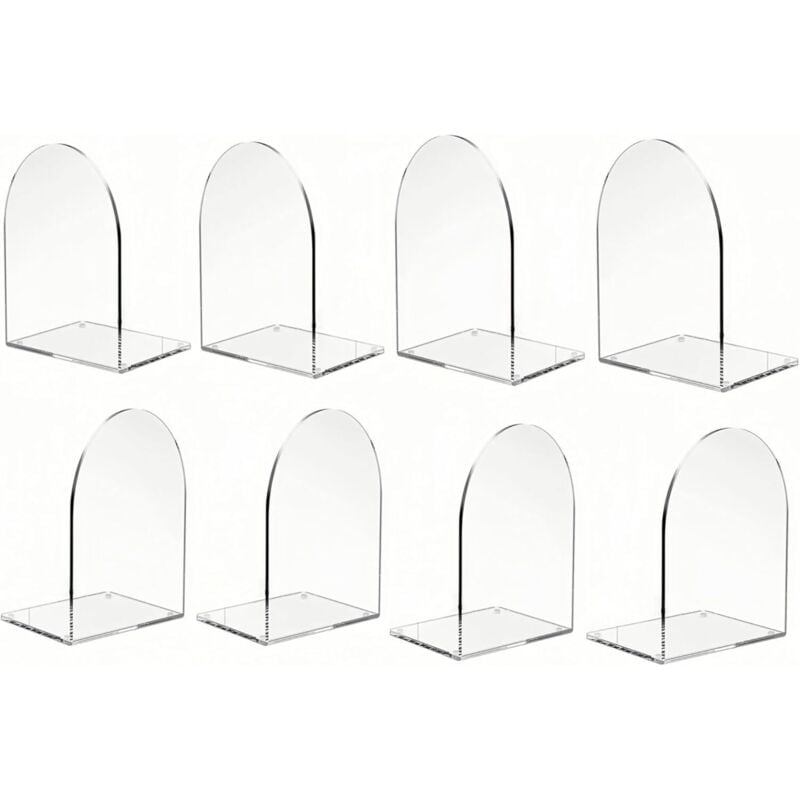 8-teilige Acryl-Buchstützen, stabile Buchstütze, transparenter Schreibtisch-Organizer für Geschenkschlafzimmer, Bibliothek, Büro, Schule und Büro