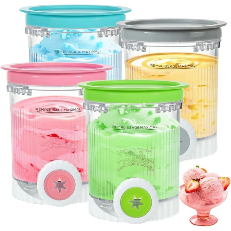 8-teiliges Behälterset für die Eismaschine Ninja Swirl von CREAMi (NC700-Serie), kompatibel mit Ninja Swirl, für Ninja NC701EU Zubehör, BPA-frei und