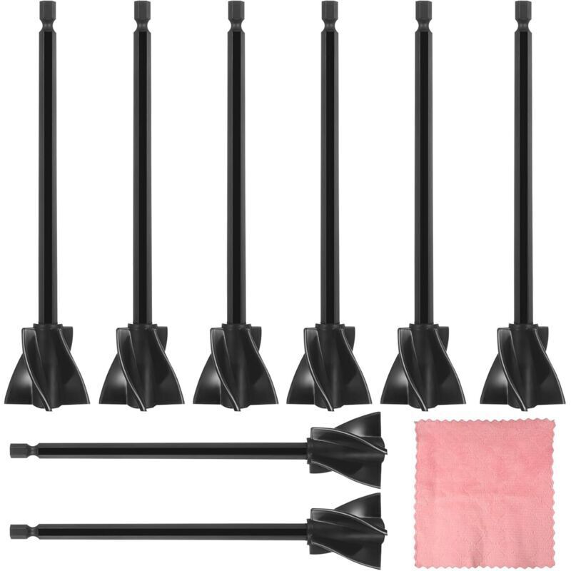 8-teiliges Profi-Harzmischer-Set, Epoxidharz-Rührer, Epoxidharz-Mischer für 6,35-mm-Bohrer (1/4') zum Mischen von Silikon, Farbe, Keramikglasur,