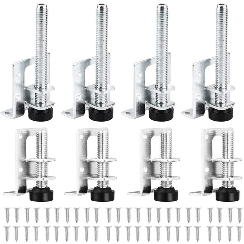 8-teiliges Set hochbelastbarer, verstellbarer Nivellierfüße, inklusive Muttern, verstellbare Füße für Möbel, Tische, Sofas, Schränke und Werkbänke