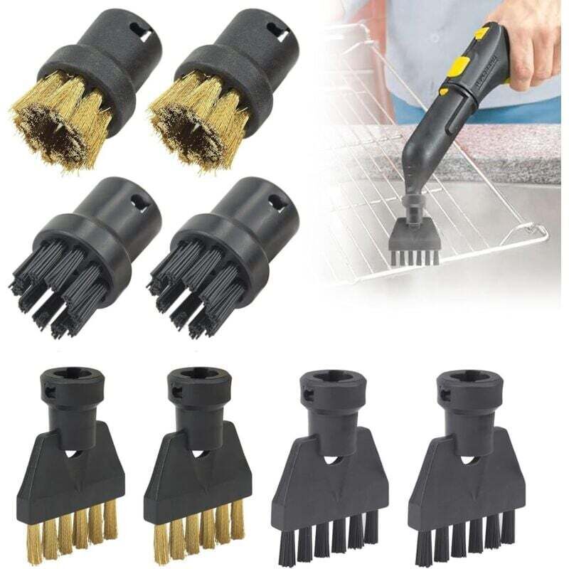 8-teiliges Zubehörset für Kärcher Dampfreiniger SC1, SC2, SC3, SC4, SC5, tragbare Dampfreiniger, leistungsstarke Reinigungsbürste, Rundbürste, große