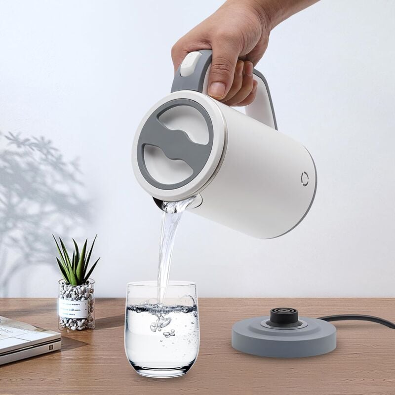 800 ml Reise-Wasserkocher, kleiner Mini-Wasserkocher, Edelstahl-Wasserkocher, leiser Reise-Wasserkocher, Camping-Wasserkocher, 600 w,