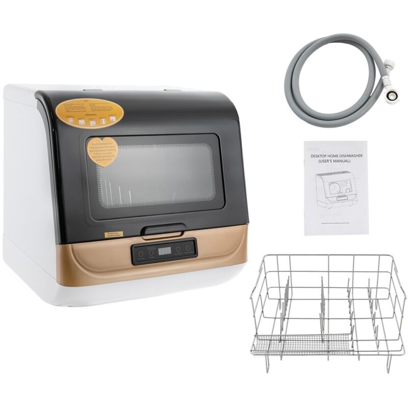 800 W Mini-Geschirrspüler 5 l Geschirrspüler-Tablet 6 Spülprogramme Tragbar