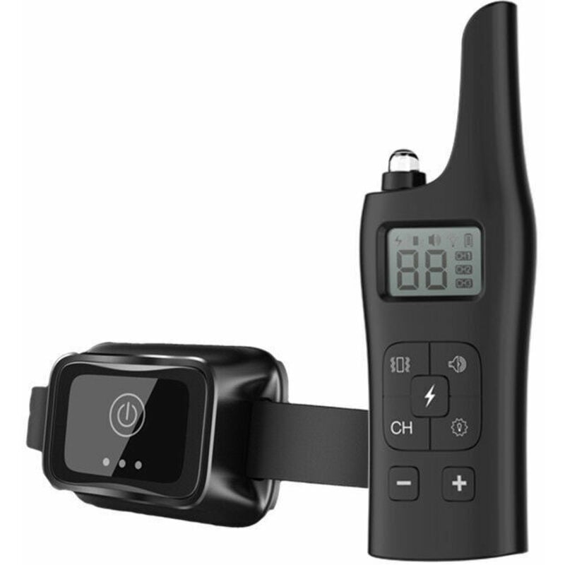 800M Hundetrainingshalsband, wasserdichtes elektrisches Halsband, mit Fernbedienung, Signalton, Vibration, Schock und leichtem elektrischem Halsband