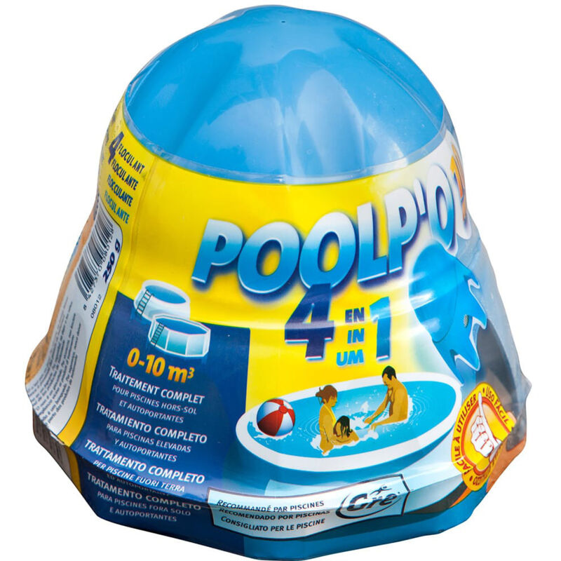 Schwimmender Behandlungsspender für schwimmende und oberirdische Pools „POOLP’O“ mit einer Ergiebigkeit von bis zu 10 m³ (250 g)