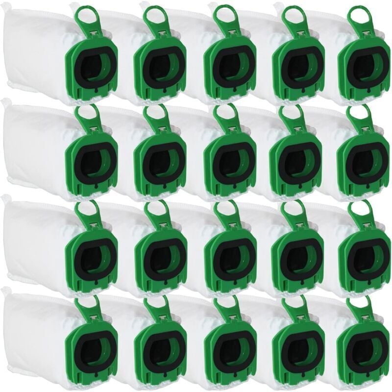 20 Beutel für Vorwerk Kobold VB100 VB 100 FP100 FP 100 Staubsauger, Ersatzstaubbeutel-Set, Vorwerk Staubsaugerbeutel