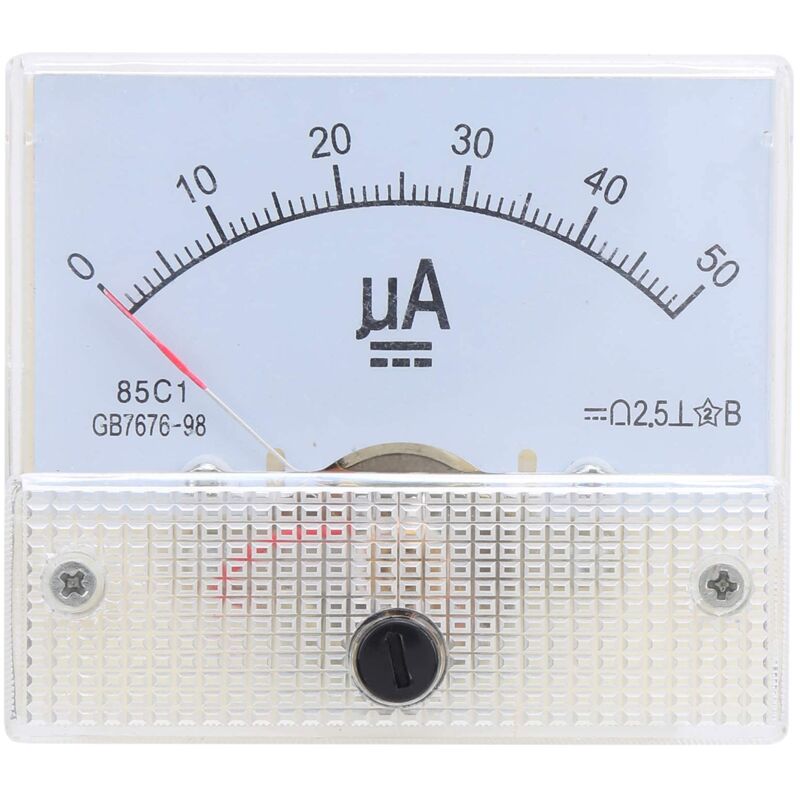 Ej.life - 85C1 Analog Current Panel Meter DC0-50UA Zeiger Amp Amperemeter Messgerät für Elektrische Geräte für elektrische Geräte und elektrische